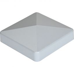 Capuchon de remplacement GroJa pour poteau alu de clôture à lames et portail gris argent Pour poteaux 7x7 cm et 9x9 cm, plastique