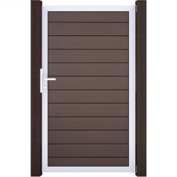 Portillon clôture emboîtable GroJa Solid couleur Terra Design élégant, durable et facile d'entretien, fabrication sur mesure possible