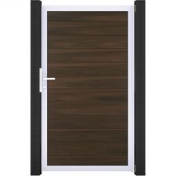Portillon clôture emboîtable GroJa Solid couleur gris Design élégant, durable et facile d'entretien, fabrication sur mesure possible