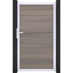 Portillon clôture emboîtable GroJa Solid bi-color Design élégant, durable et facile d'entretien, cadre en aluminium anodisé, fabrication sur mesure possible