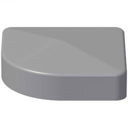 Capuchon de remplacement GroJa pour poteau d'angle alu variable gris argent Pour poteaux 7x7 cm et 9x9 cm, plastique