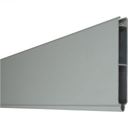 Clôture à emboîter GroJa Lumino aluminium lame simple couleur gris argent anthracite DB703 panneau à lamelles Lamelles en aluminium avec revêtement par poudre, nombreuses possibilités de combinaison, 180x15x2 cm