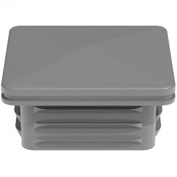 Capuchon de remplacement GroJa pour poteau alu brise-vue gris argent RAL 7001 En plastique robuste et résistant aux intempéries, pour poteaux alu 6x6 cm