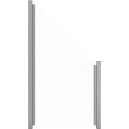 Brise-vue en verre transparent GroJa Ambiente panneau de protection visuelle en verre clair Verre trempé simple 8 mm (ESG), 90x180/90x0,8 cm, montable à droite ou à gauche