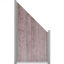 Panneau clôture occultant GroJa Premo HPL aspect bois panneau de raccord Robuste et résistant, 90x180/90x0,8 cm, montage possible à droite ou à gauche