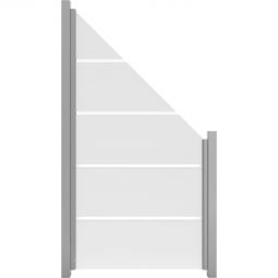Raccordement brise-vue en verre à bandes larges GroJa Ambiente panneau à motifs de larges bandes pour jonction Verre trempé simple 8 mm (ESG), 90x180/90x0,8 cm, larges bandes en sérigraphie durable