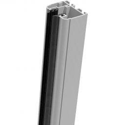 GroJa rail de serrage pour poteau alu brise-vue anodisé EV1 similaire RAL 9006 Pour un aspect harmonieux sans vis apparentes sur les éléments Premo et Ambiente