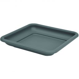 Soucoupe de jardnière T&J DANIELA plateau adapté au jardinière DANIELA en plastique résistant aux UV en anthracite, résistant au gel, avec des trous de drainage et des bords solides pour suspendre