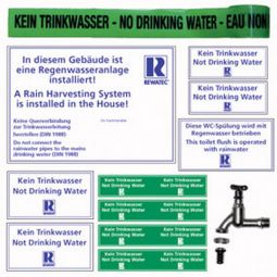 Kit d'étiquetage pour installation d'eau Set de sécurité