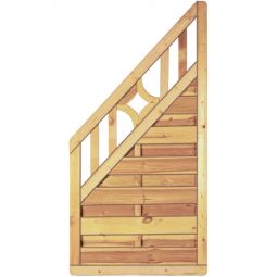 Clôture pare-vue bois T&J panneau de finition pour clôture brise-vue en pin/épicéa imprégné avec lattes rainurées et assemblage à vis en acier inoxydable