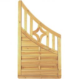 Clôture pare-vue T&J clôture à lames en bois panneau de finition en pin/épicéa imprégné avec lattes rainurées et vis en acier inoxydable, 90x160/90 cm