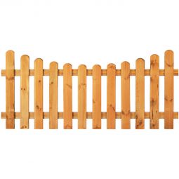 Clôture de jardin T&J HEIKO en bois  élément de clôture sous-arche en pin/épicéa imprégné avec des lattes arrondies, clous galvanisés et forme courbée