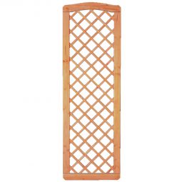 Clôture pare-vue bois T&J CLASSICO panneau fini avec couronne et grille décorative écran d'intimité avec couronne et treillis décoratif en sapin de Douglas naturel, avec profil de maison de campagne et treillis en 2 tailles