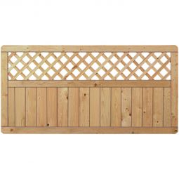 Clôture jardin CLASSIC avec treillis décoratif clôture bois T&J clôture de jardin CLASSIC 180x90 cm, autoclave, épicéa, treillis décoratif maille 6x6 cm, agrafée inox ? durable et décorative