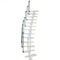 Rampe secondaire pour escalier Minka Twister avec pièces métalliques thermolaquée