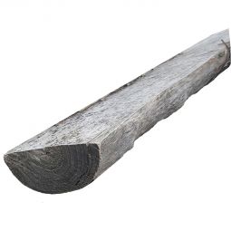 Poteau en bois demi-rond T&J ROBINIE naturel Ø 10 cm piquets demi rond en robinier naturel, écorcée, fraisée des deux côtés, Ø 10 cm – disponible en longueurs de 250 ou 300 cm