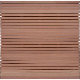 Clôture pare-vue T&J série OLYMP double arc II Clôture à lamelles pare-vue Clôture rhombique moderne en bois de keruing avec lames 13x65 mm, dimensions 180x180 cm - durable et résistante aux intempéries
