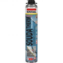 Mousse adhésive Soudal SOUDATHERM ROOF 250 colle pour l'isolation pour le collage de panneaux isolants en toiture plate, 850 ml – adhérence élevée, flexible, à faibles émissions et résistant à l’eau