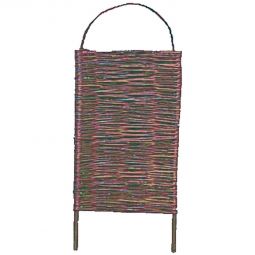 Paravent à assembler en osier tressé T&J ALESSIA Paravent à planter ALESSIA en osier tressé, cadre en pin teinté brun, 3 panneaux, disponible en 56x90/116 cm et 56x130/156 cm