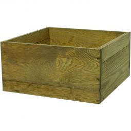 Bac à fleurs T&J LABO-3D Bac à fleurs décoratif en osier huilé, 36x36x17,5 cm - idéal pour jardin, balcon ou terrasse, compact et résistant aux intempéries