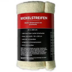 Bandes à rouler en laine de mouton blanc naturel NOOR Bande de protection naturelle pour les troncs - isolante, respirante et polyvalente, 20 x 200 cm