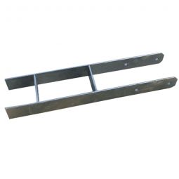 Ancrage de poteau en H Karibu pour poteaux 12x12 cm fixation clôture de jardin différentes longueurs