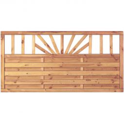 Clôture jardin FREIBURG avec treillis décoratif clôture bois T&J clôture de jardin FREIBURG 180x90 cm, en pin/épicéa autoclave, avec treillis décoratif, rabotée lisse, agrafée solide