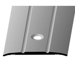 Barre de seuil alu anodisé couleur acier inox PARKETTFREUND Profilé de transition, avec vis et chevilles, barre jusuq'à 2 m de long