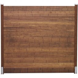 T&J LIGHTLINE KS-Clôture Ranki coin blanc protection visuelle, clôture à lamelles Lame profilée ELEGANT en bambou huilé CoBAM®, 185x14x1,4 cm, 11 lames pour 180 cm de hauteur, robuste et résistante