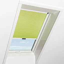 Store plissé Roto vert pomme 2-F25 configurable à partir de la plaque d'immatriculation de votre fenêtre