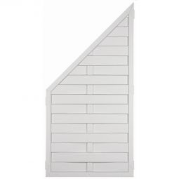 T&J LABO-3D Maison pour insectes Élément de finition blanc en PVC avec lames tressées 7x100 mm, facile d'entretien, résistant aux intempéries, avec support - disponible à gauche ou à droite