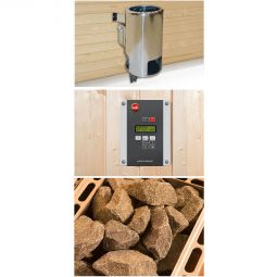 Set de poêle de sauna avec pierres de sauna, weka disponible en différentes versions