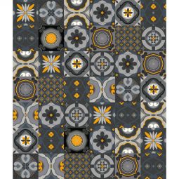 Sticker pour carrelage Windhager Omega film pour carrelage avec dos en aluminium Adhésif carrelage cuisine autocollant, résistant à la chaleur, différentes tailles