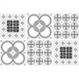 Autocollants de carrelage mural Windhager Olaf 15 x 15 cm adhésif pour carrelage cuisine Étanche, résistant à la chaleur et repositionnable jusqu'à 30 jours