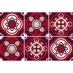 Autocollants pour carrelage mural Windhager Ode 15x15 cm film adhésif carrelage Étanche, résistant à la chaleur et repositionnable jusqu'à 30 jours