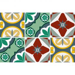 Autocollants de carrelage Windhager Olea 15 x 15 cm film pour carrelage Étanche, résistant à la chaleur et repositionnable jusqu'à 30 jours