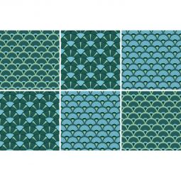 Autocollants pour carrelage Windhager Obolus vert 15x15 cm film adhésif pour carrelage Étanche, résistant à la chaleur et repositionnable jusqu'à 30 jours