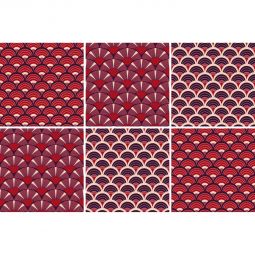 Autocollants pour carrelage Windhager Obolus rouge 15x15 cm film adhésif pour carrelage Étanche, résistant à la chaleur et repositionnable jusqu'à 30 jours