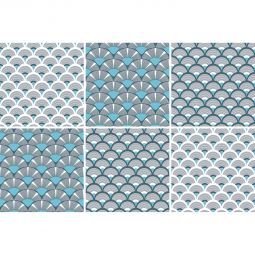 Adhésif carrelage Windhager Obolus gris taupe 15x15 cm film carreau autocollants Étanche, résistant à la chaleur et repositionnable jusqu'à 30 jours