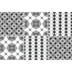 Autocollants de carrelage Windhager Onyx 15 x 15 cm film adhésif Imperméable, résistant à la chaleur et repositionnable jusqu'à 30 jours