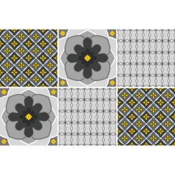 Autocollants de carrelage Windhager Opus 15 x 15 cm film adhésif Imperméable, résistant à la chaleur et repositionnable jusqu'à 30 jours