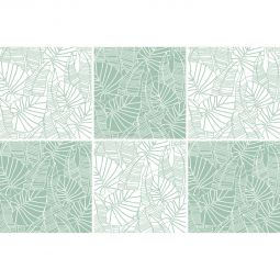 Autocollants pour carrelage Okapi 15 x 15 cm adhésif pour carrelage cuisine Étanche, résistant à la chaleur et repositionnable jusqu'à 30 jours