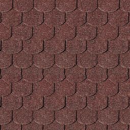 Bardeaux bitumineux profil queue de castor Karibu en couleur rouge foncé Contenu 3 m²