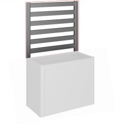 Treillis potager Biohort Belvedere gris foncé métallisé extension pratique pour la jardinière et le potager surélevé Belvedere, non compatible avec la rehausse de semis ni avec la protection anti-limaces