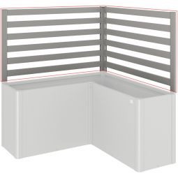Treillis en L pour potager Biohort Belvedere gris quartz métallisé 91 cm de haut, non compatible avec la protection anti-escargots ou la serre de culture