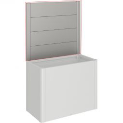 Brise-vue bac à plantes Biohort Belvedere sans vitrage acrylique, gris quartz métallisé 91 cm de hauteur, délimitation décorative, également idéale comme brise-vue et protection contre le vent