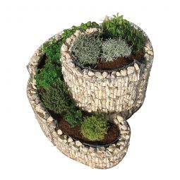 Petite spirale d'herbes bellissa gabion kit complet, dimensions : 110x90x60cm, épaisseur de tige 2/2mm