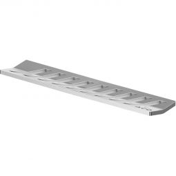 Grille design Stripes ACO ShowerDrain S+ caniveau de douche argenté Grille de remplacement adaptée au profilé de caniveau de douche ACO ShowerDrain S+, 190x40x8 mm