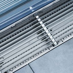 Grille en acier pour caniveau de draingae ACO Profiline, dimension: 155 mm Longueurs aux choix, largeur de construction 155 mm