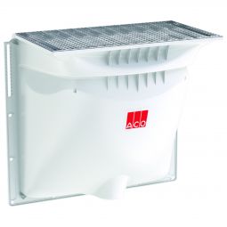 Kit complet de cour anglaise ACO Therm® profondeur 600 mm, caillebotis en métal déployé, praticable Corps de puits de lumière, grille & kit de montage
